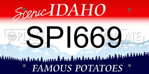 SPI669 Idaho License Plate