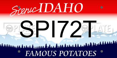 SPI72T Idaho License Plate