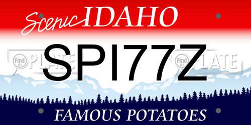 SPI77Z Idaho License Plate