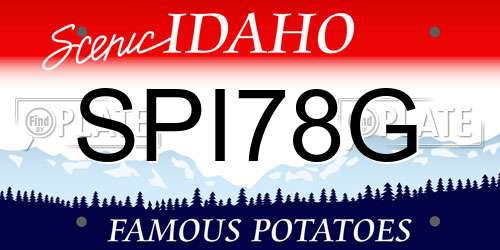 SPI78G Idaho License Plate