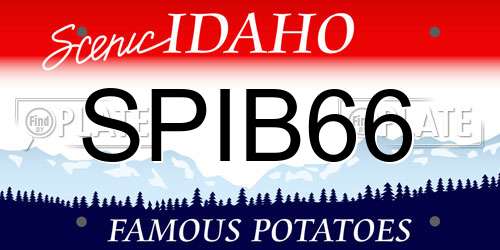 SPIB66 Idaho License Plate