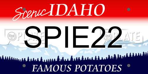 SPIE22 Idaho License Plate
