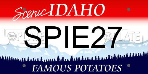 SPIE27 Idaho License Plate