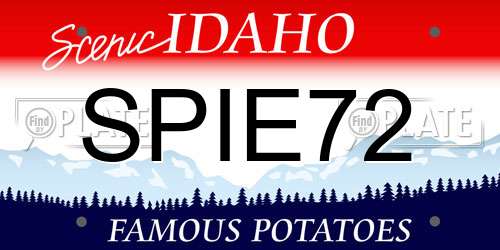 SPIE72 Idaho License Plate