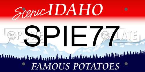 SPIE77 Idaho License Plate