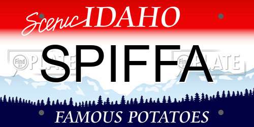 SPIFFA Idaho License Plate