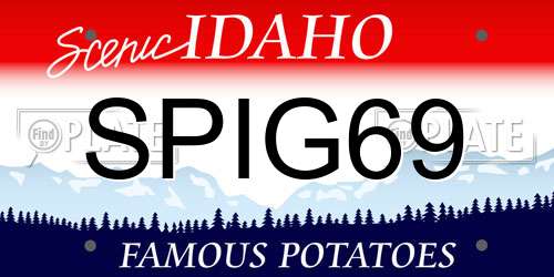 SPIG69 Idaho License Plate