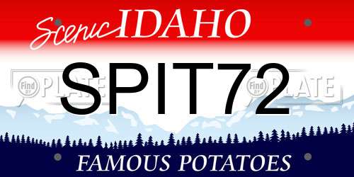 SPIT72 Idaho License Plate