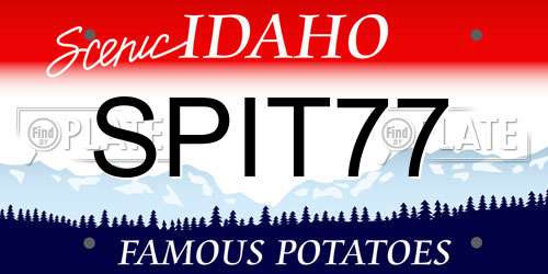 SPIT77 Idaho License Plate