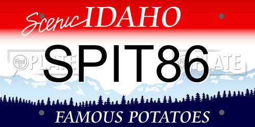 SPIT86 Idaho License Plate
