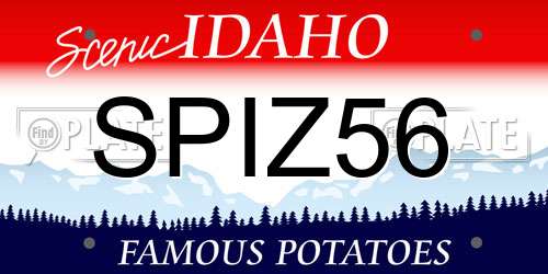 SPIZ56 Idaho License Plate