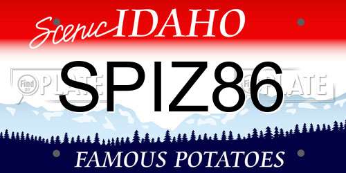 SPIZ86 Idaho License Plate