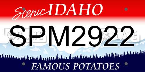 SPM2922 Idaho License Plate