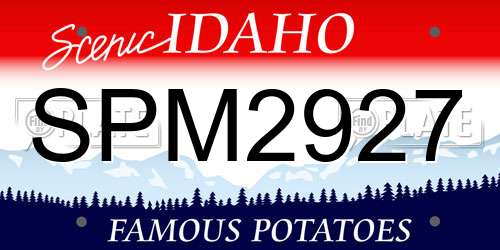 SPM2927 Idaho License Plate