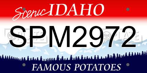 SPM2972 Idaho License Plate