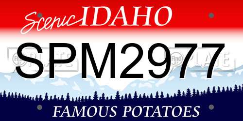 SPM2977 Idaho License Plate