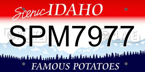 SPM7977 Idaho License Plate