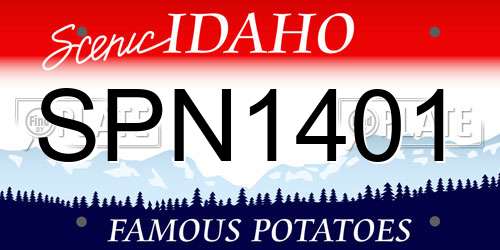 SPN1401 Idaho License Plate