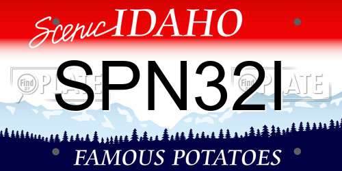 SPN32I Idaho License Plate