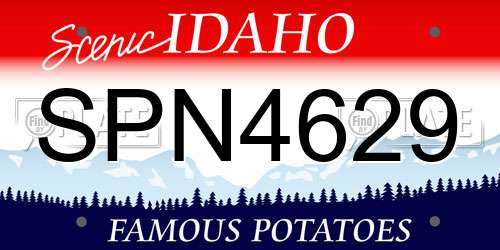 SPN4629 Idaho License Plate