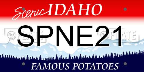 SPNE21 Idaho License Plate