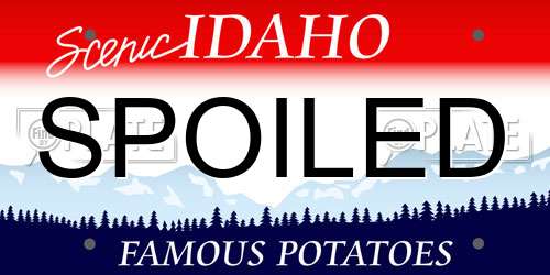 SPOILED Idaho License Plate