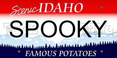 SPOOKY Idaho License Plate