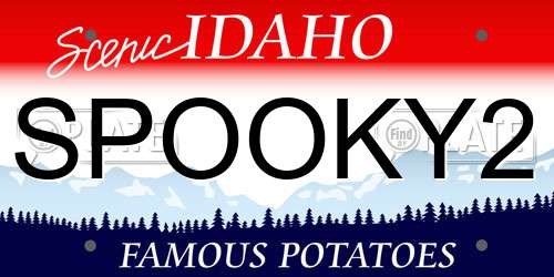 SPOOKY2 Idaho License Plate
