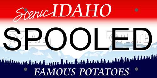 SPOOLED Idaho License Plate