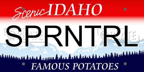 SPRNTRL Idaho License Plate