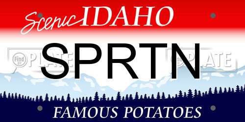 SPRTN Idaho License Plate