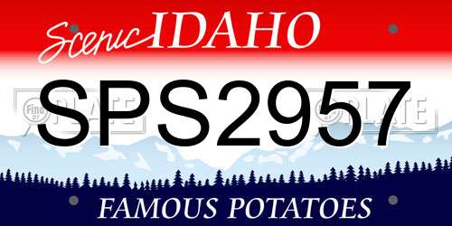 SPS2957 Idaho License Plate