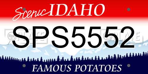 SPS5552 Idaho License Plate