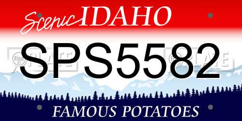SPS5582 Idaho License Plate