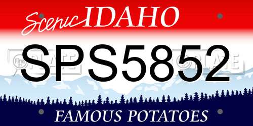 SPS5852 Idaho License Plate
