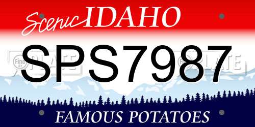 SPS7987 Idaho License Plate