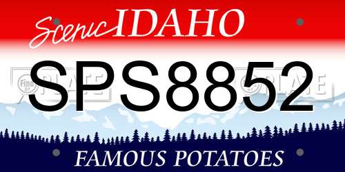 SPS8852 Idaho License Plate