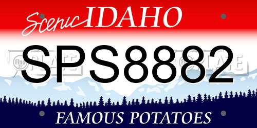 SPS8882 Idaho License Plate