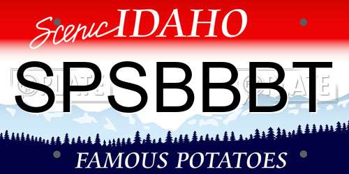 SPSBBBT Idaho License Plate