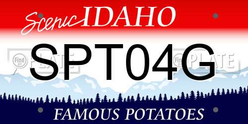 SPT04G Idaho License Plate