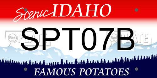 SPT07B Idaho License Plate