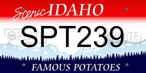 SPT239 Idaho License Plate
