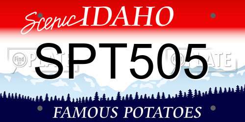 SPT505 Idaho License Plate