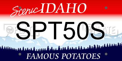 SPT50S Idaho License Plate
