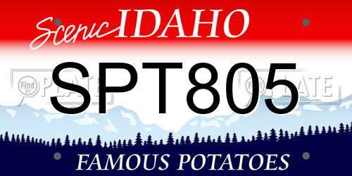 SPT805 Idaho License Plate