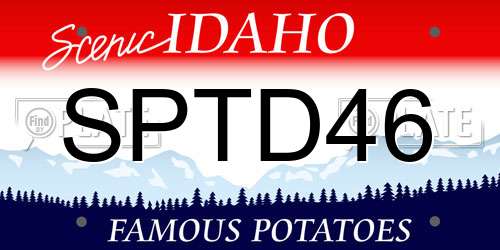SPTD46 Idaho License Plate