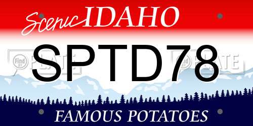SPTD78 Idaho License Plate