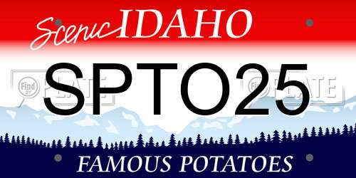 SPTO25 Idaho License Plate