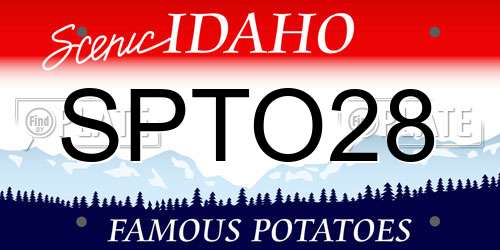 SPTO28 Idaho License Plate