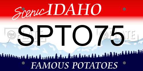 SPTO75 Idaho License Plate